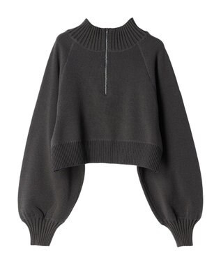 Green Parks ＫＢＦ２ｗａｙクロップドスウェットライクプルオーバー Charcoal Gray