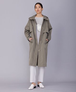 ICB メモリーツイル フーデットコート カーキ系