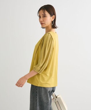 Green Parks 袖表面ドッキングカットプルオーバー Lime Green