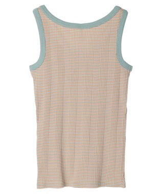 AMERICAN HOLIC 針抜きテレコボーダータンクトップ Orange