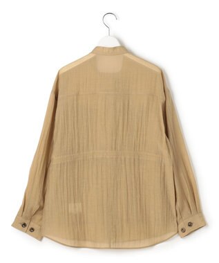 23区 【先行予約】リネンミックスシアースラブ ミリタリージャケット ベージュ系