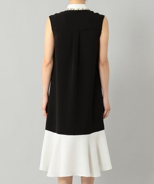 GRACE CONTINENTAL カラーブロックシャツドレス ブラック