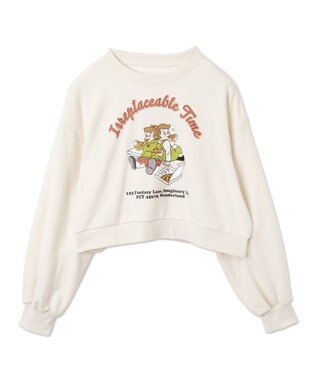 WEGO イラストプルオーバースウェット ホワイトアイボリー