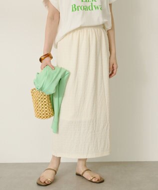 AMERICAN HOLIC シャーリングナロースカート Ivory