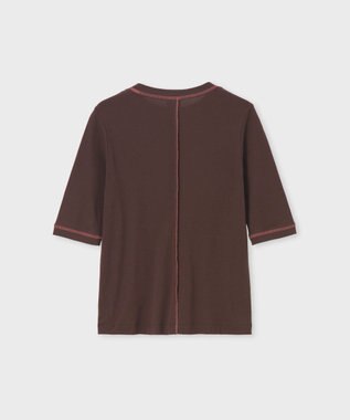 Paul Smith コントラストステッチ 半袖カットソー ブラウン
