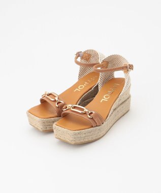 GRACE CONTINENTAL MAYPOLチェーンサンダル キャメル