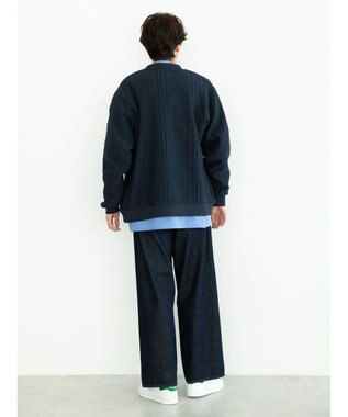 CRAFT STANDARD BOUTIQUE ケーブル柄カットカーディガン1 Navy
