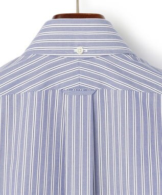 J.PRESS MEN 【PREMIUM PLEATS / 形態安定】イングリッシュストライプ ドレスシャツ / B.D. ネイビー系1