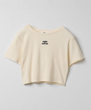 WEGO ワンポイントデザインリブT オフホワイト