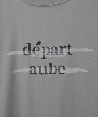 Green Parks 裾レースドッキングカットロゴチュニック Charcoal Gray