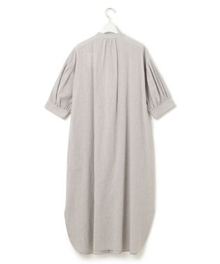 23区 S 【SLOW/洗える】リネンコットン シャツワンピース ライトグレー系