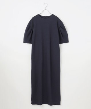 #Newans 【セレモニーにも/洗濯機可】パフスリーブロングワンピース​ ネイビー