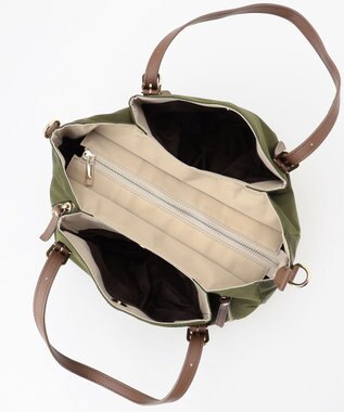 LA BAGAGERIE 【MONICA】ナイロン2WAYトートバッグ Sサイズ カーキ