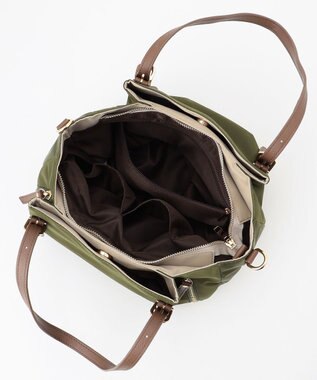 LA BAGAGERIE 【MONICA】ナイロン2WAYトートバッグ Sサイズ カーキ