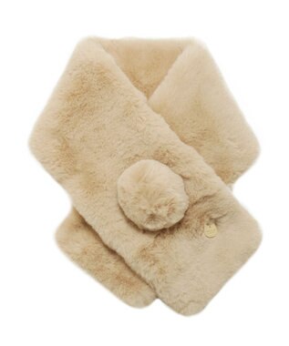 MOONBAT PAUL & JOE ACCESSOIRES フェイクファーポンマフラー ベージュ