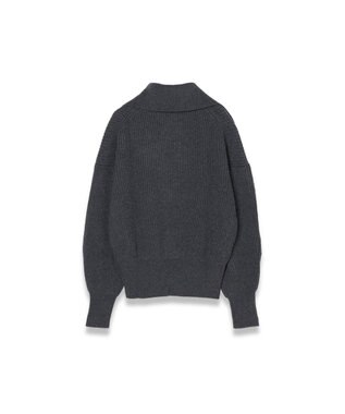 JOSEPH 【洗える】ニューカーディガンステッチオープンネックニット Smoke