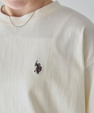 WEGO 【洗える/綿100%】USPOLOワンポイントTシャツ オフホワイト