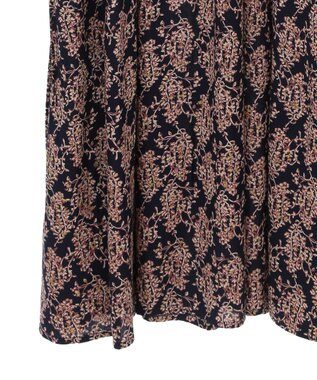 CRAFT STANDARD BOUTIQUE シャーリング袖フリルワンピース Flower yellow