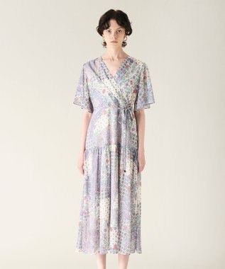 GRACE CONTINENTAL ペイズリーカシュクールワンピース ベージュ