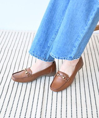 Pointer 本革ビットローファードライビングシューズ ライトブラウン