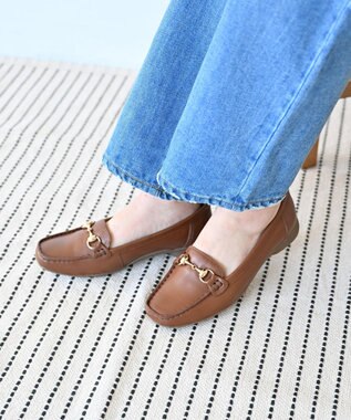 Pointer 本革ビットローファードライビングシューズ ライトブラウン