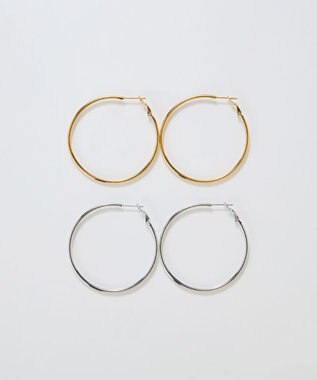 Phoebe 【金属アレルギー対応】ライトフープピアス　シルバー/ステンレス/大振り シルバー