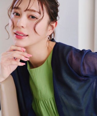 Tiaclasse シアーショートカーディガン ネイビー