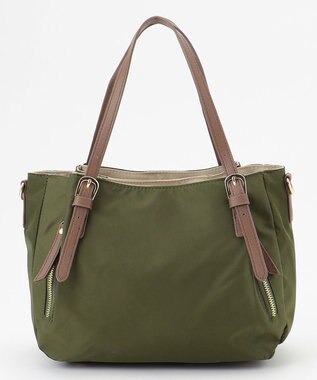 LA BAGAGERIE 【MONICA】ナイロン2WAYトートバッグ Sサイズ カーキ