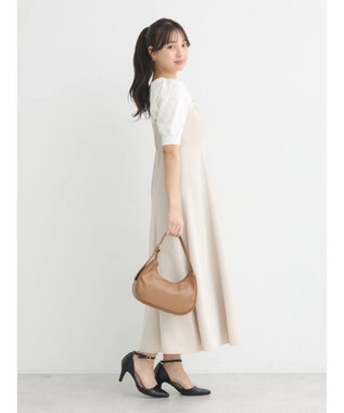 earth music&ecology 胸元ベルトキャミワンピース Ecru