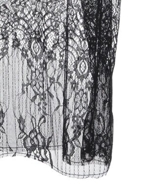 Green Parks 裾レースドッキングカットロゴチュニック Charcoal Gray