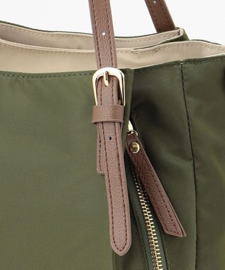 LA BAGAGERIE 【MONICA】ナイロン2WAYトートバッグ Sサイズ カーキ