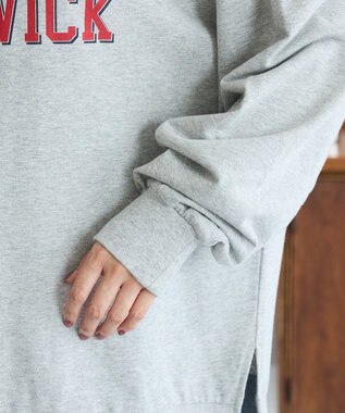 Green Parks カレッジロゴ裏毛チュニック Gray Mixture