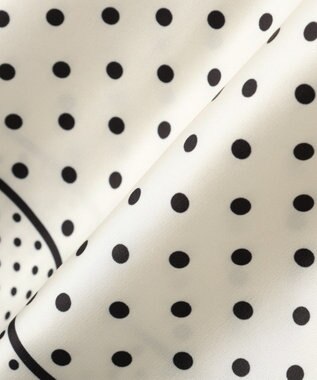 YECCA VECCA ドットパネル柄リボンブラウス Ivory