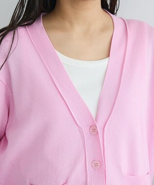 CRAFT STANDARD BOUTIQUE Ｖネックニットカーディガン Pink