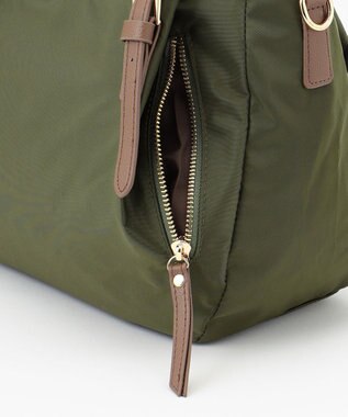 LA BAGAGERIE 【MONICA】ナイロン2WAYトートバッグ Sサイズ カーキ