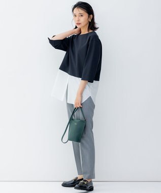 23区 アウトシームポシェット ダークグリーン系