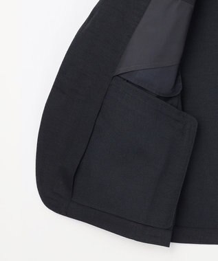 JOSEPH ABBOUD 【キングサイズ・通気性/清涼/軽量/ストレッチ】クールピケストレッチジャケット ネイビー系