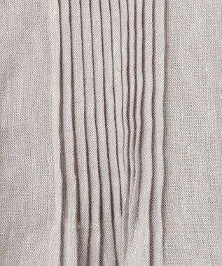 23区 S 【SLOW/洗える】リネンコットン シャツワンピース ライトグレー系