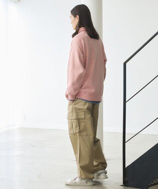 J.PRESS YORK STREET 【UNISEX】ラガータイプラグラン 裏毛トレーナー ピンク系