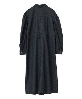 Green Parks ■ＥＳＣＡＲ　ボリュームスリーブデニムワンピース Black
