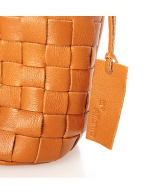 UNBILLION アトランタ ATLANTA / 牛革メッシュバケツショルダー キャメル