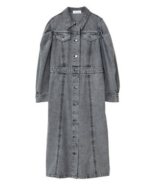 Green Parks ■ＥＳＣＡＲ　ボリュームスリーブデニムワンピース Gray