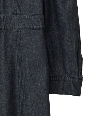 Green Parks ■ＥＳＣＡＲ　ボリュームスリーブデニムワンピース Black