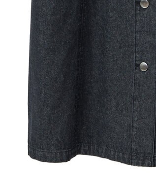 Green Parks ■ＥＳＣＡＲ　ボリュームスリーブデニムワンピース Black