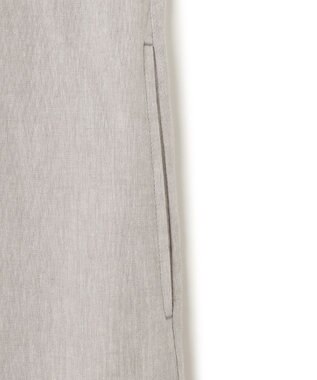 23区 S 【SLOW/洗える】リネンコットン シャツワンピース ライトグレー系