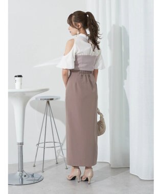 earth music&ecology オープンショルダードッキングプルオーバー Ivory