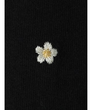 Green Parks ・Ｄｏｕｂｌｅ　Ｆｌａｇｓ　フラワー刺繍Ｔシャツ Black