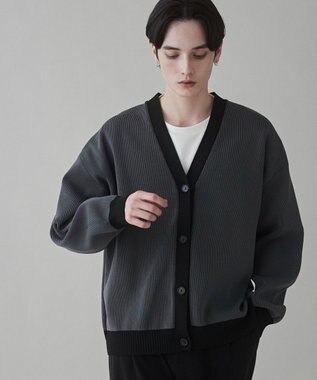 WEGO クリアライトリバーシブルカーディガン ブラック
