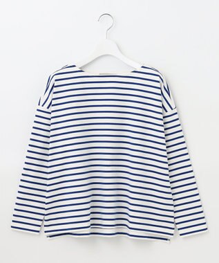 UNFILO 【マシンウォシャブル】ボーダーワイドT ブルー