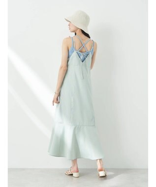 earth music&ecology チェックマーメイドキャミワンピース Black